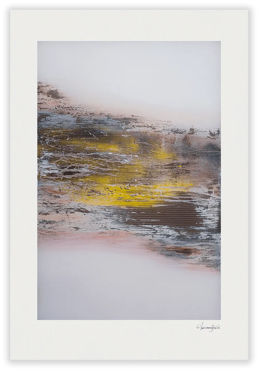 Abstract ridge line at dusk, cement texture, ember tones